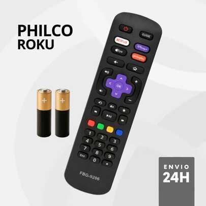 Controle Remoto Compátivel Tv Smart Philco Roku AOC Com Pilhas