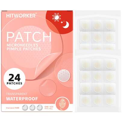 Advanced Hydrocolloid Acne Patch 24/12 Pieces/Box Acne Patch, Non-Alcoholic, Odorless, Mild And Non Irritating Acne And Blemishes Coverage Sticker, High-Quality Tea Tree Oil Acne Patch, Beautiful Girl Gift