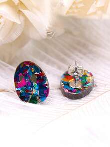 1 Đôi bông tai hình trứng và thỏ bằng acrylic tươi tắn, dễ thương, thích hợp làm quà tặng Phục Sinh, phù hợp cho phụ nữ đeo hàng ngày và trong các dịp lễ. - bông tai - Xem 4