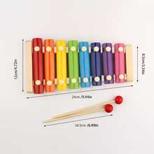 Colorful Wooden Xylophone - A Rhythmic Decorative Music Prop, A Creative Gift For Music Lovers. Suitable For Birthday, Christmas, Halloween, Perfect Gift, Stationery, Stress Ball, Travel Toys, Classroom Fidget Toys, Mini Stuff, Bath Toys - Multicolor - View 5