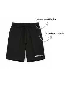 Men's Shorts, Bermuda Shorts, Tactel Elastane, Sportswear, Gym, Fitness, Dry Fit, Summer, Beach, Lightweight, CCI - 黑色 - 查看 2