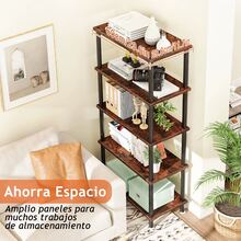 Mesa De Centro Estante Organizador Mesa Auxiliar Para SalaRepisa De Madera Estante Organizador Mesa Auxiliar 60cm - Granate - Ver 10