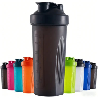 Shaker Cup, Large Capacity Protein Powder Milkshake Plastic Water Bottle, Portable For Gym & Sports