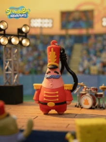 SPONGEBOB 海绵宝宝官方授权盲盒钥匙扣（1个）- 3D泡沫盲盒人偶包夹&挂件拉链钥匙圈背包配件收藏礼品 - 海绵宝宝、派大星、珊迪、章鱼哥、蟹老板、痞老板、泡芙妈妈、涂鸦宝宝、泡泡伙伴 - 彩色 - 查看 6