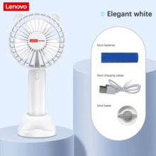 Lenovo 联想便携式立式手机支架，带底座、USB充电、迷你风扇、多档风速强劲风扇，配备1200mAh大容量电池。联想H1 - 手持 - 查看 7