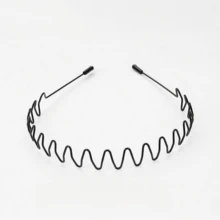 1-5pcs Minimalist Metal Wavy Hair Hoop, Facial Cleansing Headband, Wavy Hair Clip, Unisex Hair Accessory, Suitable For Men And Women - Wave Headband - View 15