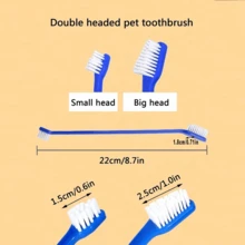 5pcs/Set Long Handle Pet Toothbrush Double-Head Dog Toothbrushes Oral Care Dog Teeth Cleaning Soft Hair Cat Toothbrush - View 2