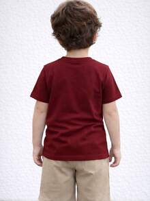 Camiseta Algodão Infantil Estampa Não Se Cura @utismo Se Compreende 1215 Blusa Personalizada Criança - bordô - Visão 3