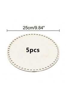 5pcs Unfinished Wooden Crochet Basket Bases - Round Blank Art Boards, Suitable For DIY Knitting And Craft Projects - Woven Circle - View 12