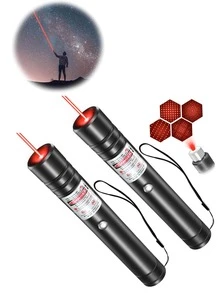遥控激光手电筒、激光指示器、高功率激光笔、红/绿激光手电筒、宠物训练和猫咪互动玩具、铝合金外壳、USB充电、多种星空图案，适用于屏幕指示、工程指挥、猫咪互动、户外露营、天文观星等多种场景。 - 多色02 - 查看 14