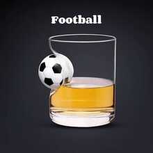 High-Quality Football Embedded Glass Cup, Beer Mug, Transparent Beverage Cup, Tea Cup, Milk And Juice Cup For Home Use - View 11