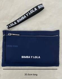 Portamonete LOLA, pochette BIMBA, borsa tote unisex, leggera e impermeabile, con cerniera. - Verde Oliva - Visualizzare 3
