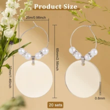 8/20 Pcs Acrylic Wine Glass Charms, Wine Glass Markers, Heart-Shaped/Flat Round Wine Charms For Wedding,Graduation Party,Independence Day Party,Birthday Wine Party, For Outdoor, Camping - View 8