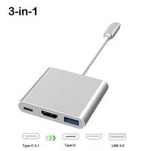 三合一多功能 USB-C 3.1 高速适配器 | USB-C 3.1 高速传输 + 即插即用零延迟 | 兼容 Apple 15/16/17 系列 + S23 Ultra + 台式机/笔记本电脑 | 办公扩展/娱乐镜像双模式，必备的 3C 数字扩展工具 - 彩色 - 查看 5