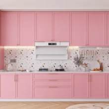 Colorful Adhesive Washable Wallpaper 5 Meters For Wrapping Furniture, Decorating Kitchen, Bedroom, Living Room, Bathroom - 嬰兒粉紅色 5米 x 45厘米 - 查看 2