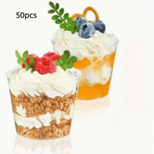 Pudding Cups, Ice Cream Cups, Dessert Cups, Coffee Cups, Beverage Cups, Thick Transparent Cups, Suitable For Parties, Celebrations, Gatherings, Catering And Home Use - Clear - View 11