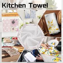 2pcs Watercolor Floral & Butterfly With Bible Verse Pattern Kitchen Towels, 40*60cm Soft Microfiber Material, Suitable For Home, Kitchen, Restaurant, Outdoor Camping, Tabletop Cleaning, Dish Drying, Hand Drying, Holiday Gift - Multicolor - View 10