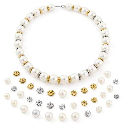 50颗18K彩色雪花形隔珠，适用于DIY饰品、手链、脚链和项链