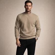 Crew Neck Sweatshirt, Versatile Winter Sweater, Premium Outerwear For Maximum Comfort. - 白色 - 查看 9