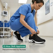 Women's Orthopedic Work Sneakers | 12-Hour Shift Shoes For Foot, Knee & Back Pain Relief, Arch Support, Non-Slip For Nurses & Service Workers - 白色 - 查看 4