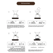 迷你可充电手冲咖啡电子秤，带定时器，精确到0.1克，防滑防水厨房秤 - 黑色 - 查看 9