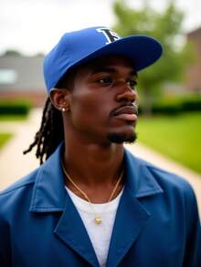 1pc Unisex Personalized A-Z Letter Flat Brim Hip Hop Cap, Classic Adjustable Flat Brim Hat, Classic Detachable Cap, Breathable Streetwear Style Hat, Suitable For Streetwear Fashion, Travel And Daily Wear - Royal Blue - View 6