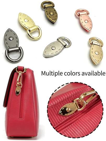Anclajes con forma de hoja multicolor, hebilla lateral de metal para bolso, hebilla lateral de aleación de zinc fundida, broche de suspensión para bolso, conector de cadena de bolso con forma de hoja, argolla en D de aleación, broches de cordón para reparación de bolsos de hombro, broche de suspensión para bolso, herrajes para bolso, accesorios para bolso de bandolera