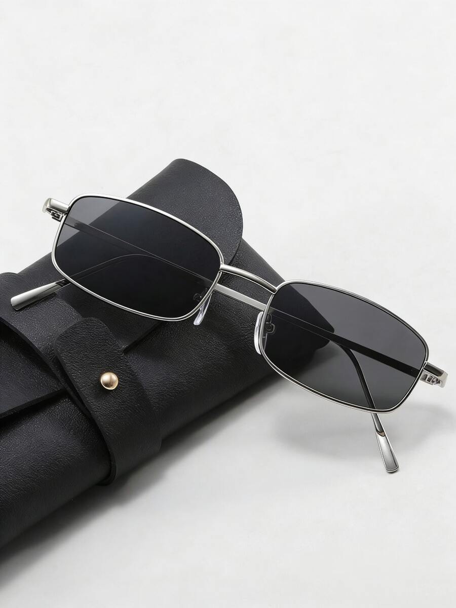 Men's Fashionable Versatile Retro Black Glasses - Black - View 1