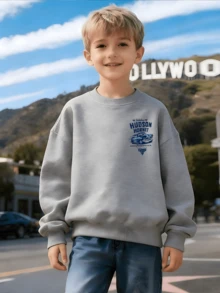 Disney Cars Print, Soft Boys' Hoodie, Suitable For Daily Leisure, Family Outings And Other Occasions. - 灰色 - 查看 2