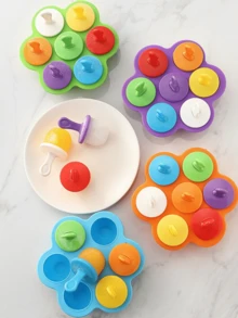 1个硅胶七孔冰棒模具,多功能硅胶冰棒模具,冰淇淋模具,DIY儿童自制冰淇淋模具,家用多功能冰淇淋模具,厨房用具,冰棒,水果,冰淇淋,刨冰,冰块,婴儿辅食,布丁,蛋糕,食品,家庭,厨房,家居 - 彩色 - 查看 13