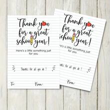 Bộ 20 hộp đựng thiệp cảm ơn thiết kế cầu vồng và xe buýt trường học, thích hợp cho dịp cuối năm học, hè, tri ân giáo viên, quà tặng lớp học, đồ dùng học tập đầu năm. - Thẻ quà tặng giáo viên - ngôi sao vàng - Xem 4