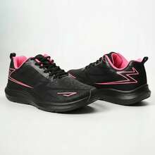 Men's And Women's Fitness Shoes, Black, Lightweight, Comfortable, For Gym, Running, Training, And Walking, Sizes 34 To 43 - RF02 - Đen/Hồng SP - Xem 2