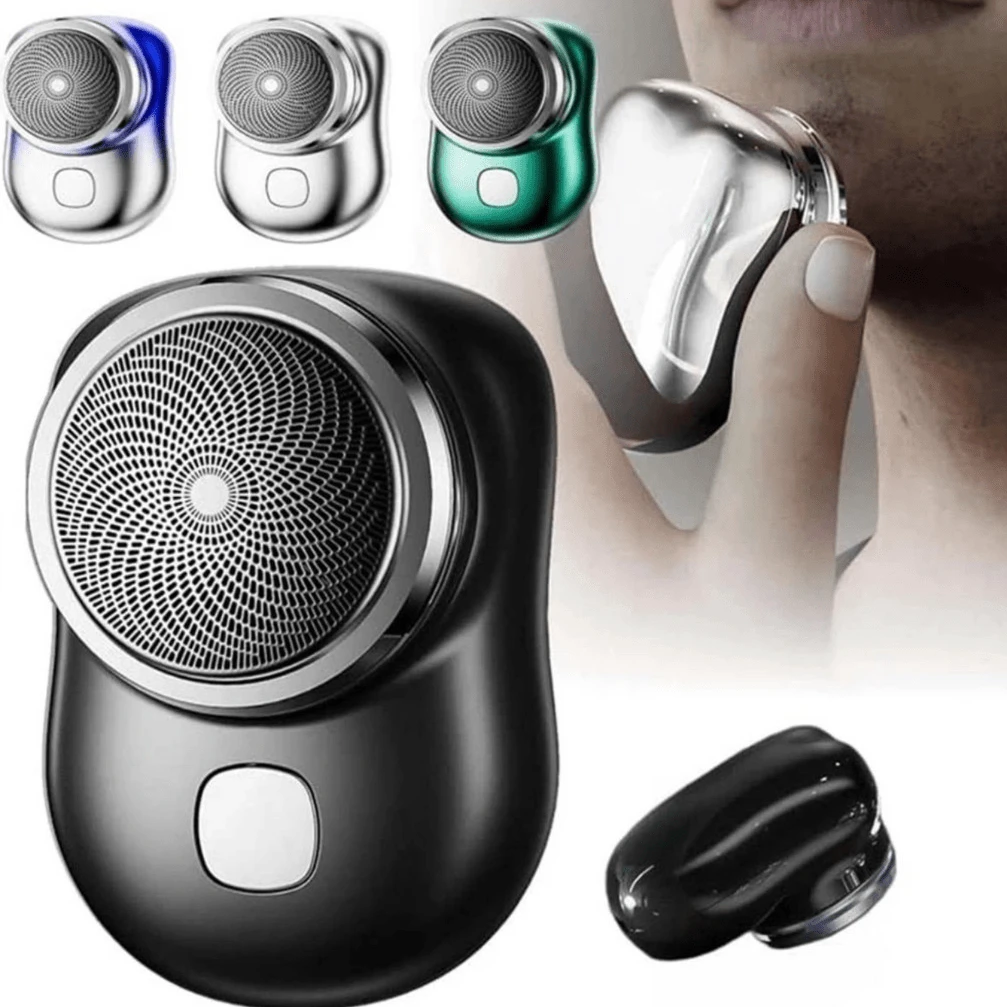 Mini Barbeador EléTrico PortáTil À Prova D'áGua TIPO-C Aparador De Barba De Bolso - preto - Visão 1