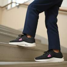 Tênis Infantil Escolar Confortável Leve Macio Antiderrapante - Preto/Rosa - Visão 4