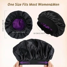 AliLeader Reversible Satin Bonnet For Sleeping Double Layer Satin Bonnet Adjustable Bonnets For Silk Bonnet Hair Bonnet - Multicolor - View 5
