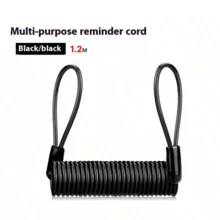AiScrofa Candado de cable con cerradura para disco de motocicleta, candado de disco antirrobo de PVC para motocicleta y bicicleta, recordatorio de cable de advertencia en espiral de color rojo - Multicolor - Ver 15