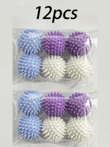 1/4/6pcs Reusable Laundry Balls - Free Dryer Balls Included, Fabric Softener Alternative, Effectively Removes Stains And Hair. Solid Laundry Balls. - Multicolor - View 25
