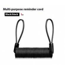 AiScrofa Candado de cable con cerradura para disco de motocicleta, candado de disco antirrobo de PVC para motocicleta y bicicleta, recordatorio de cable de advertencia en espiral de color rojo - Multicolor - Ver 23