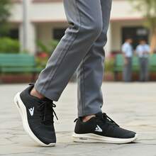 Comfortable, Lightweight, Soft, Non-Slip Children's School Sneakers. - Black/White - View 7