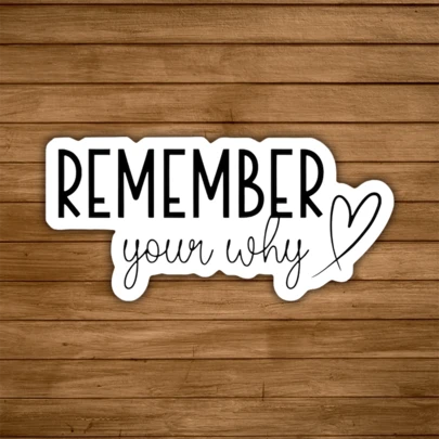 2张“记住你的初心”励志贴纸 – 鼓舞人心的乙烯基贴纸 | 振奋人心的积极语录，适用于笔记本电脑、水瓶和日记本