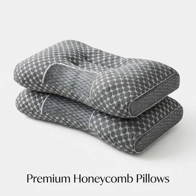 1pc/2pcs Of Cervical Pillow, Designed For Ergonomic Neck Suitable For Side, Back, And Stomach Sleepers, Featuring A Breathable Pillowcase - Size 1000G/2000G