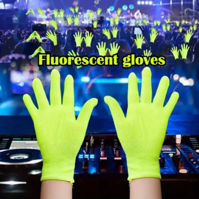 5 Pairs Glow-In-The-Dark Fabric Gloves, Party Accessories, Glow Green UV Gloves, Luminous In Dark, Neon Party Supplies, Suitable For Bars, Clubs, Performances, Parties, No Power Needed, Enhance Fun And Surprise Atmosphere Of Celebration Events, Comfortable Breathable Fabric, Great For Music Festivals, KTV, Masquerade Balls, Bachelor Parties, Stage Performances, Party Decorations, Weddings, Concerts, Bar Accessories, Repairs, Disco Parties, Wedding Parties, Birthday Parties, Birthday Decorations, Birthday Gifts, Cosplay