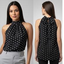 Elegant Women's Polka Dot Tank Top - 早熟禾/黑色 - 查看 3