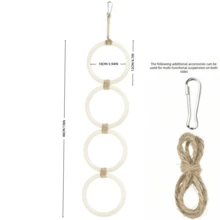 Reptile Climbing Ring, Ball Python Climbing Chain Toy, Glass Container Cage Decor Accessories Suitable For Corn Snake, Hognose Snake, Bearded Dragon, Lizard, Chameleon, Parrot - Multicolor - View 13