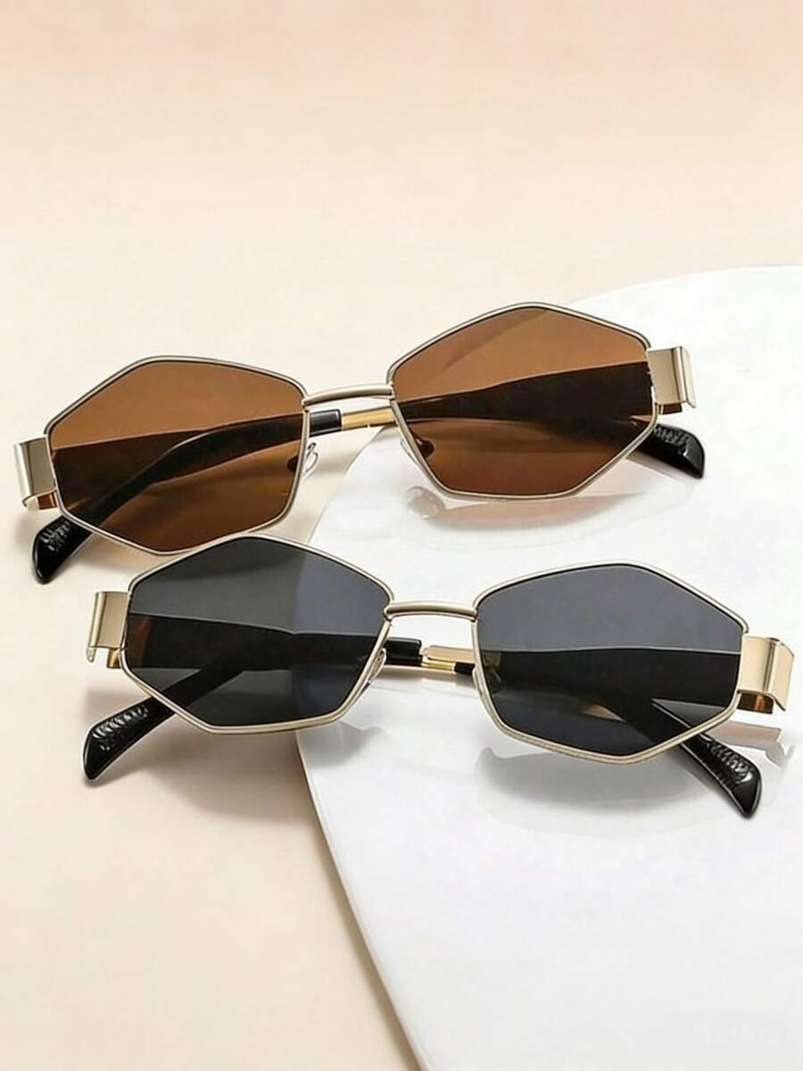 Fashionable Casual Retro Diamond Shape Glasses Sets - Diamond Combination - View 1