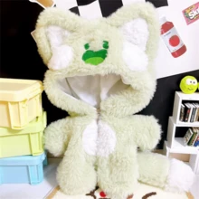 20厘米棉质娃娃衣服，可爱连体衣，可更换套装，仅出售衣服和外套，不含娃娃 - 綠色 - 查看 5