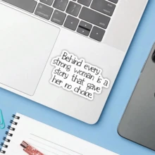 2PCS Strong Sticker, Inspirational Empowerment Decal, Quote Vinyl Sticker For Laptops, Water Bottles, Tumblers & Cars, Waterproof Motivational Sticker, Cute Fashionable Gift Idea Strong Sticker - Sticker - View 4