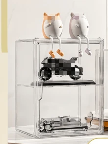 1pc Multi-Function Transparent Acrylic Storage Box - Dust-Proof Display Case Suitable For Models, Tools And Books | Transparent Storage Container, Product Display Rack, Bag Storage, Toy Storage, Shoe Storage, Cosmetic Storage - Multicolor - View 4