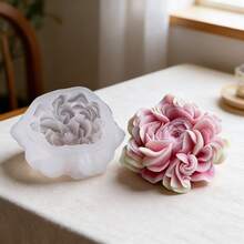 1pc Pulsatilla Flower Candle Silicone Mold, DIY Candle, Wax, Soap, Resin, Cement Crafts Mold, High Quality Soft Silicone Material, Easy Demold, Reusable - Flower Mold - View 6