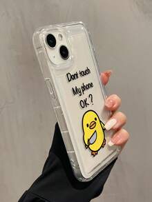 1个充气英文文字黄色小鸭极简TPU防震手机壳，兼容 17、16、15、14、13、12、11 Pro Max、Air和系列 - 彩色 - 查看 4